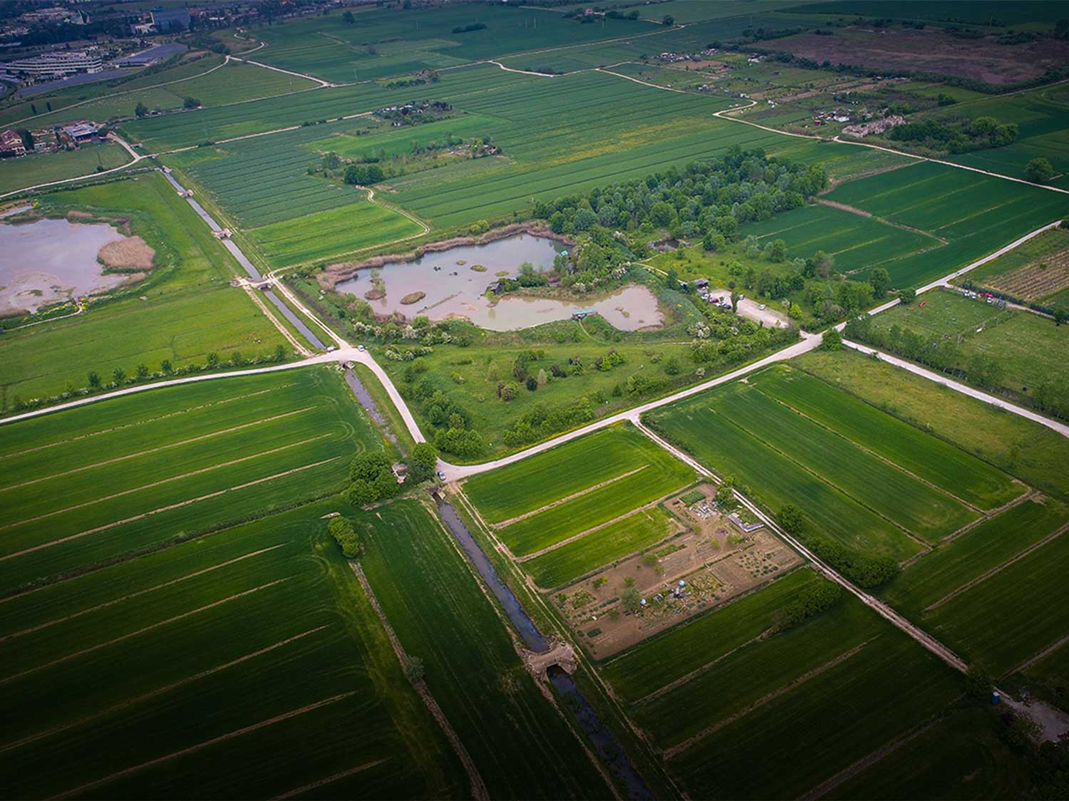 Vista aerea della Piana fiorentina